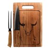 Set De Tabla De Cortar Con Cuchillo Y Tenedor Wayu Set De Tabla De Cortar Con Cuchillo Y Tenedor Wayu