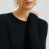 BLUSA ML FEM PRETO ESCURO