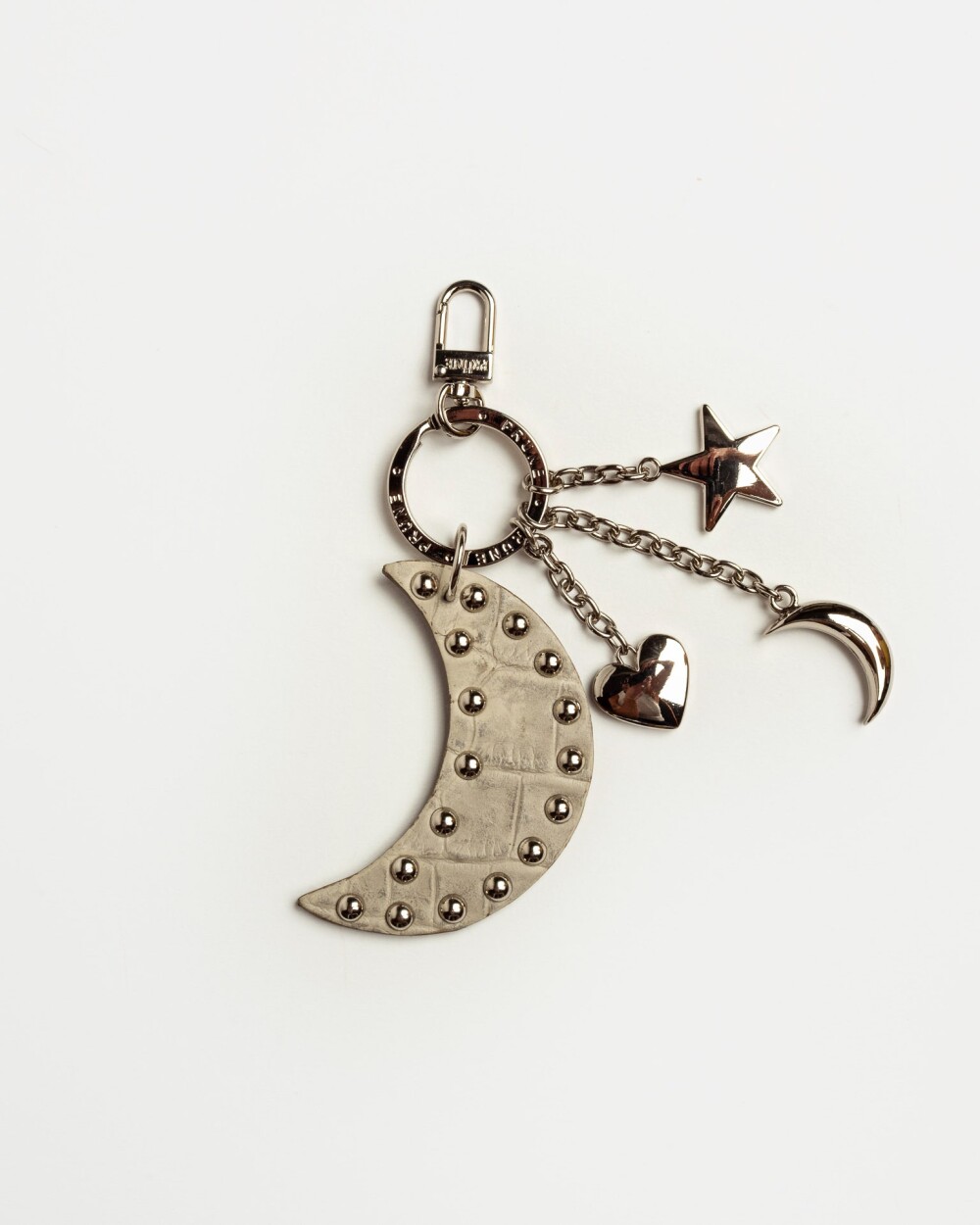 Llavero Cuero Starry Night Croco Shine Taupe