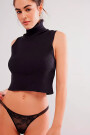 CARE FP REYA LACE THONG Negro