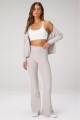 Polera Cloud Jersey Full Zip Hoodie Mujer Light Sand Heather