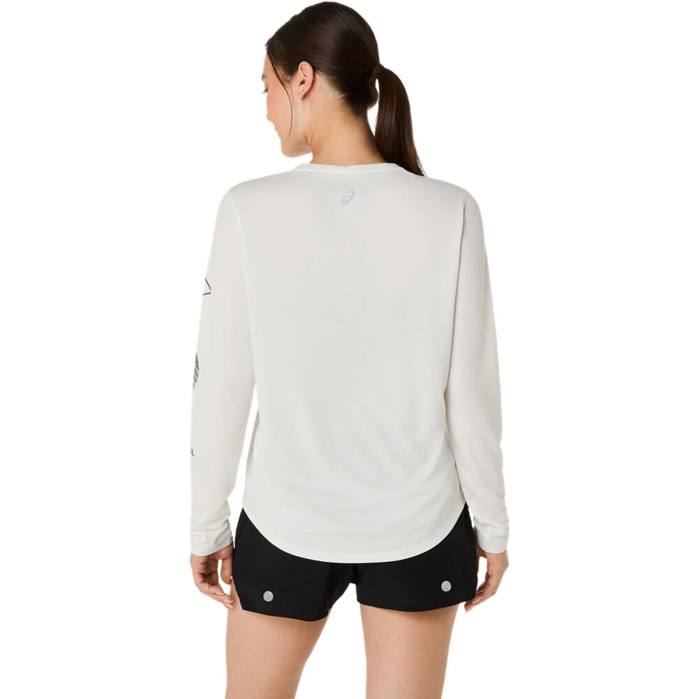 Polo Running Fujitrail Logo LS Top Mujer Cream