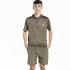 RAPID POLO T-SHIRT MEN BLACK VERDE MILITAR COLOR LISO