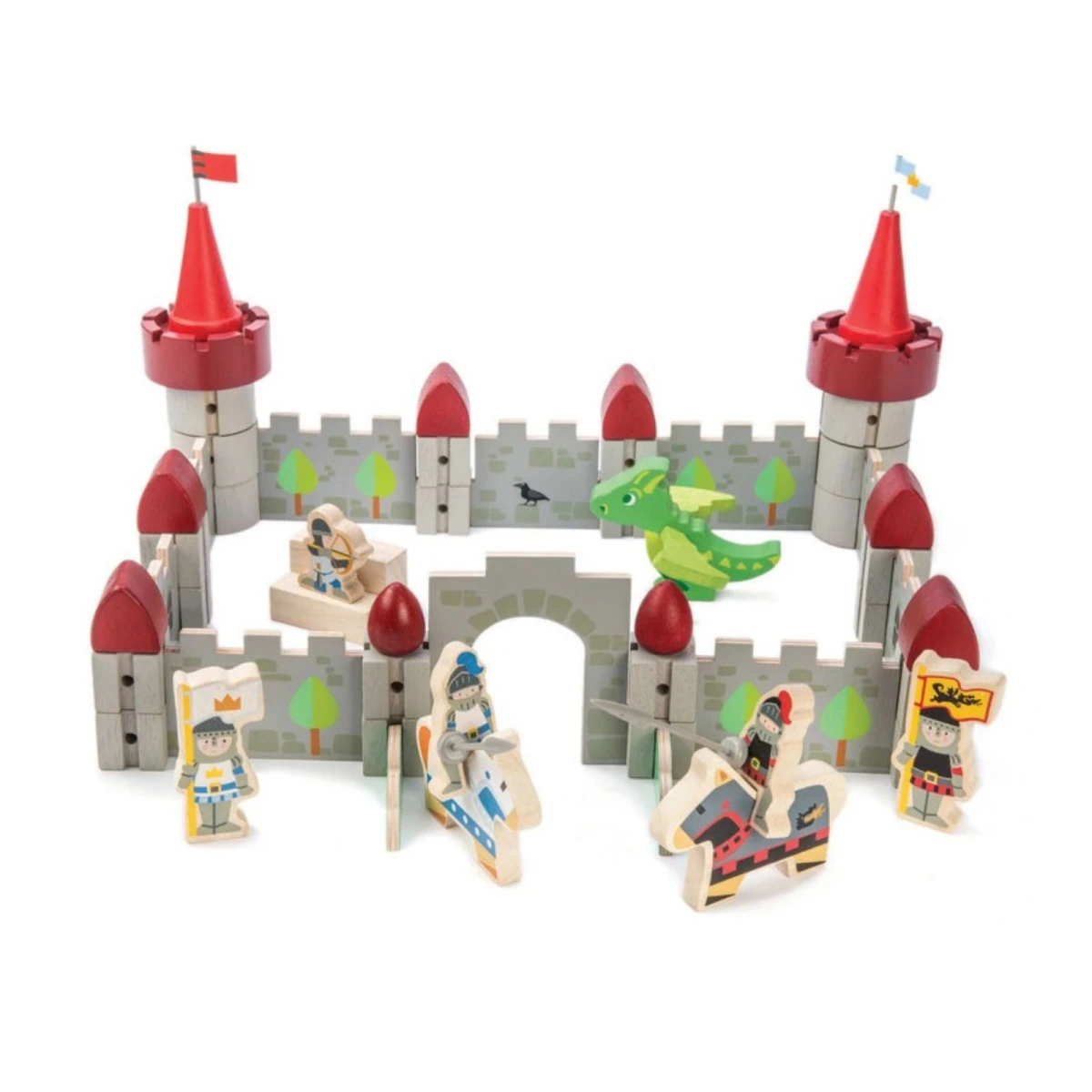 Tender Leaf Toys Castillo De Dragón Niños Juguete Madera 