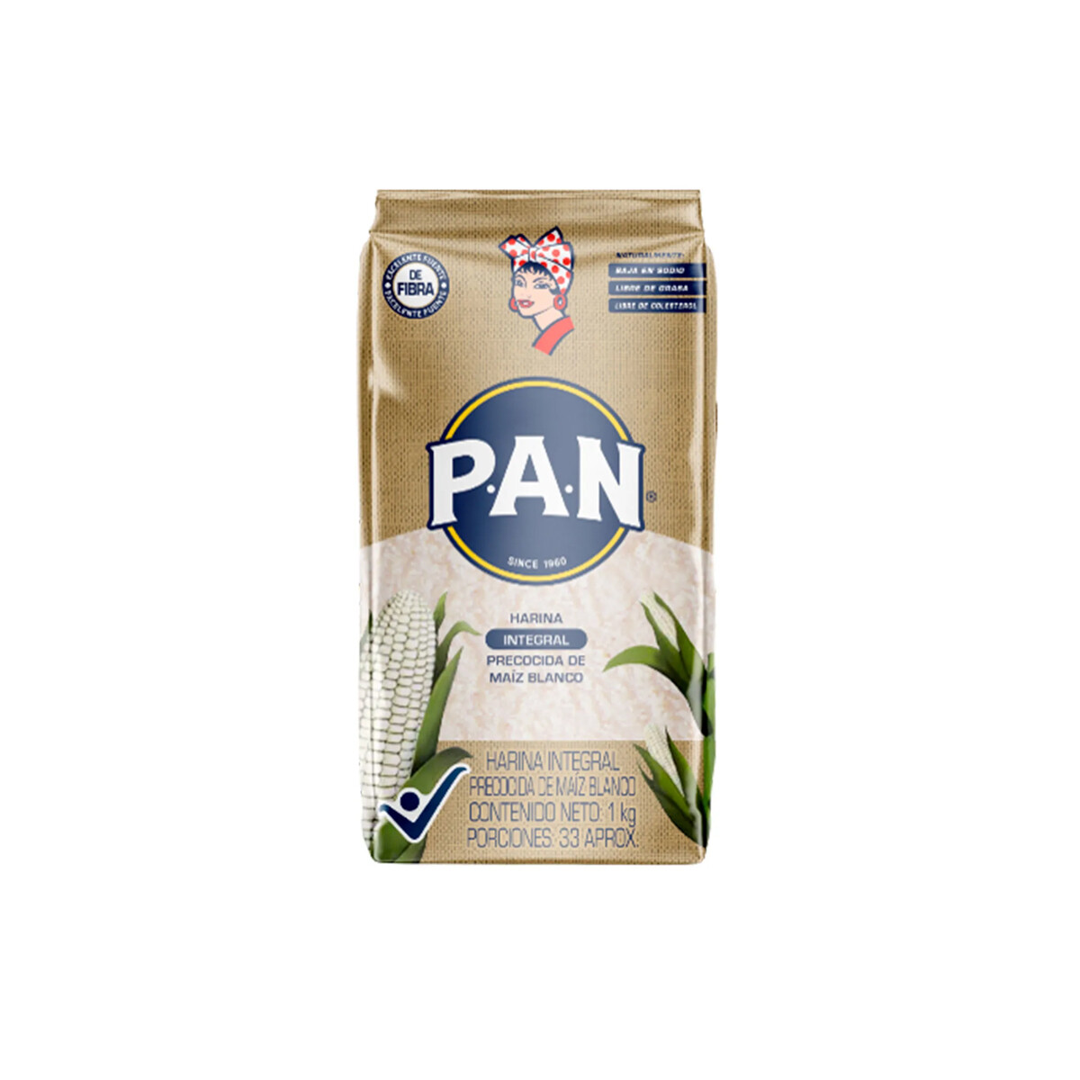 Harina Pan maiz integral Sin Gluten - Harina Pan Integral S/g 1kg 