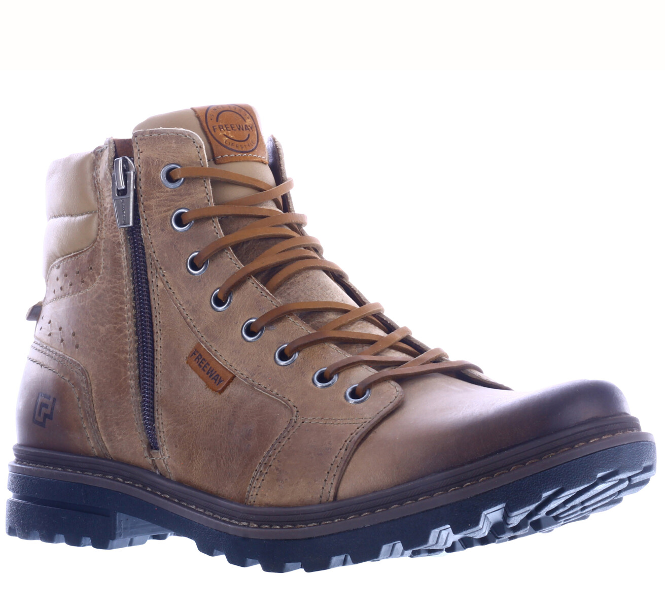 Bota de Hombre Freeway Casual - Beige Arena (Cuero Graso) 