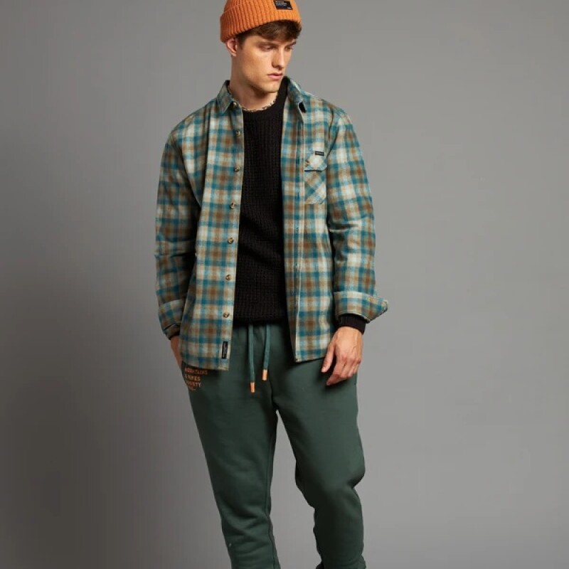 Camisa Hombre A/Cuadros Rusty Petroleo