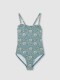 Bañador Estampado Flores Azul Pato