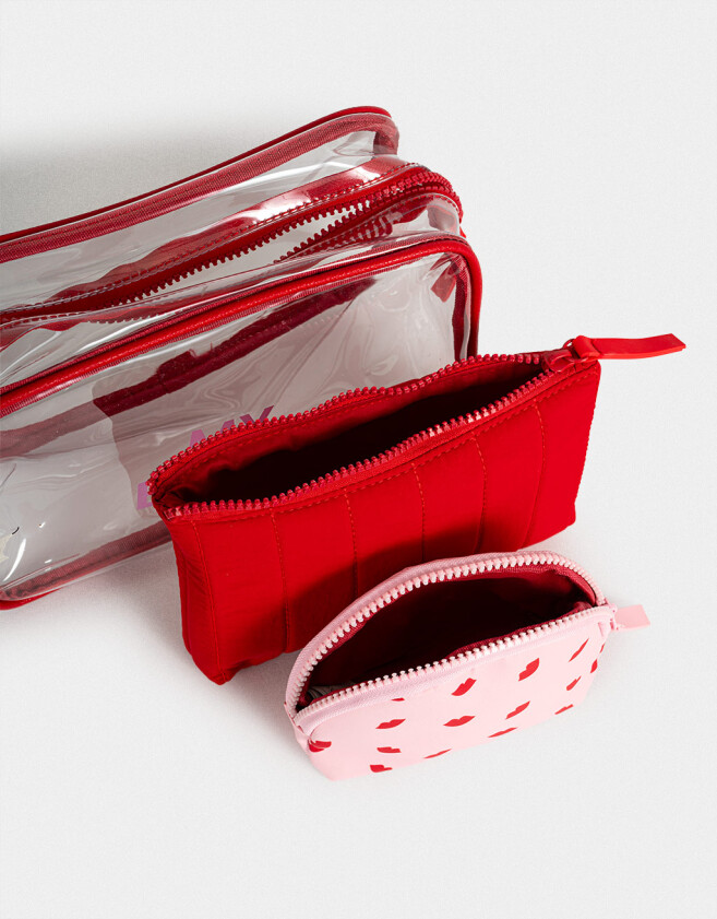 Porta Cosméticos Set De Portacosméticos - Rojo Medio