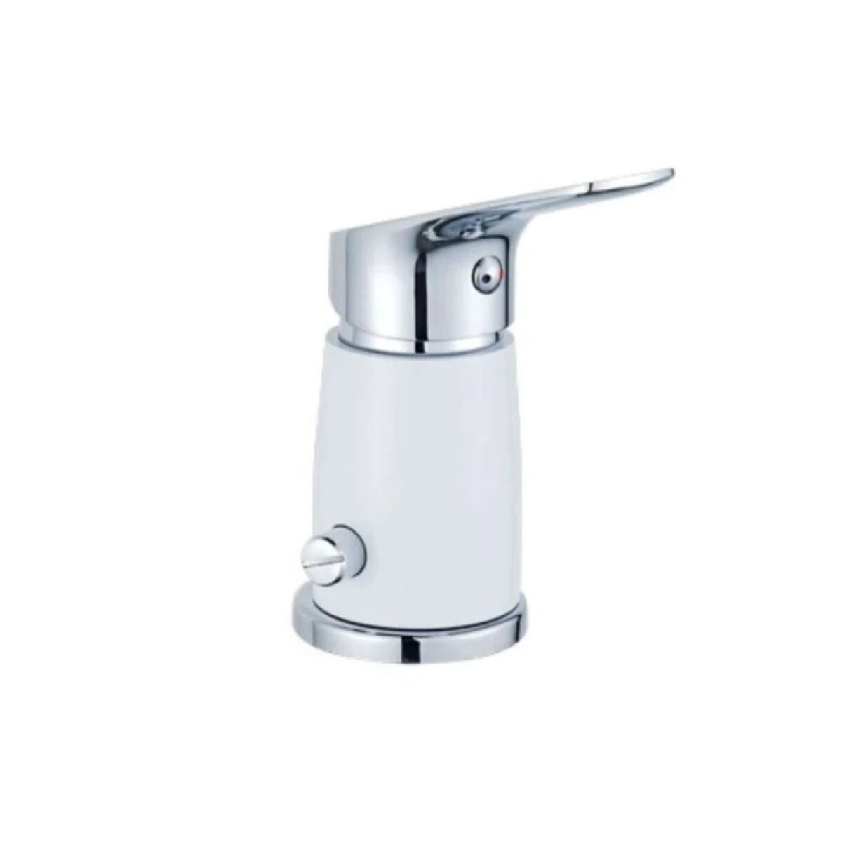 Grifería para Bidet Monocomando con Transferencia y Desborde Blanca Linea Bella Vita 