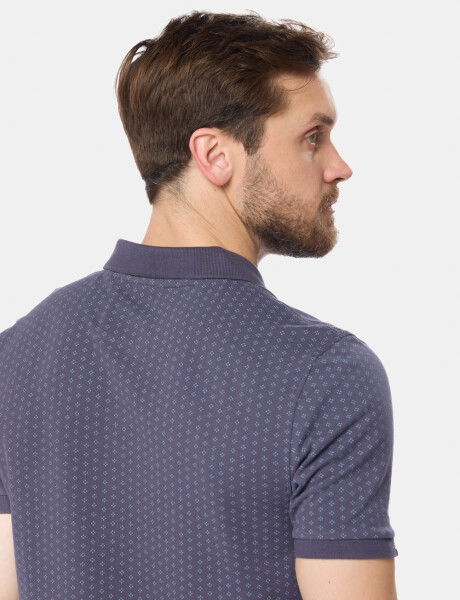 REMERA POLO ESTAMPADA Azul