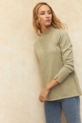 POLERA FLOR Verde Seco
