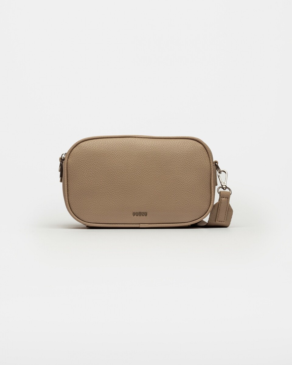 Bandolera Adisa En Efecto Cuero - Taupe 