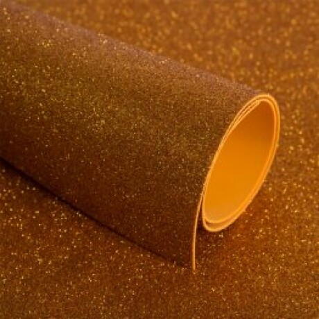 Goma Eva 40 cm x 60 cm con Brillantina Dorado