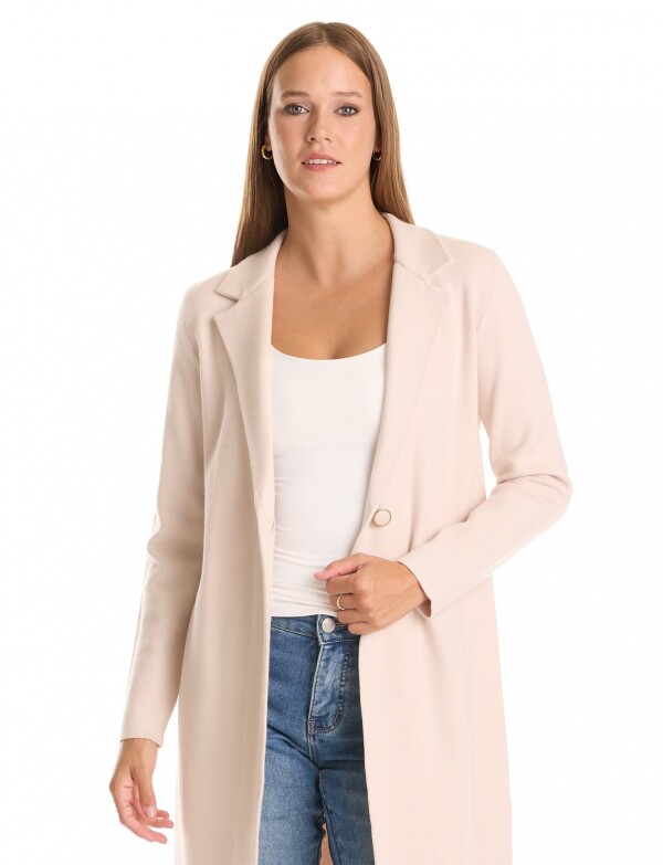 Chaqueta De Punto Con Solapa BEIGE