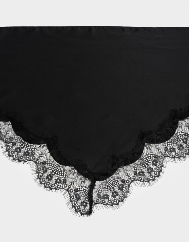 Pañuelos Raso Pañuelo Raso Encaje - Negro