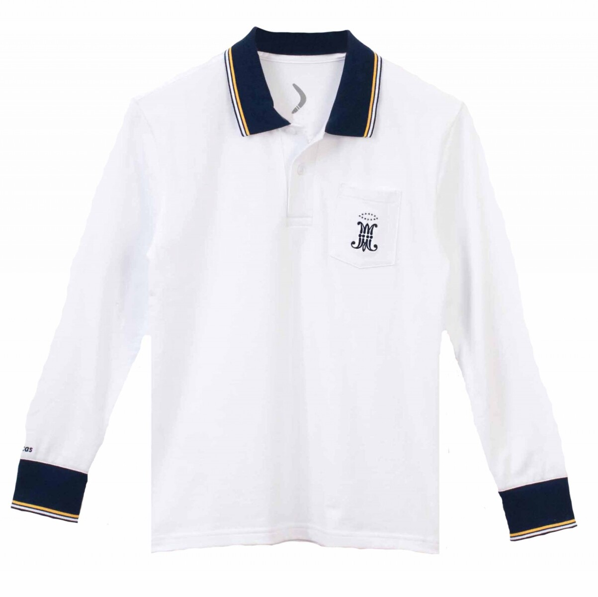 Remera Polo Primaria manga larga Maristas - Blanco 