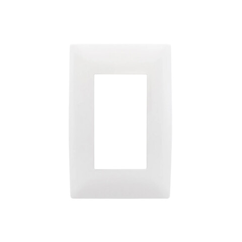 Plaqueta para 3 módulos blanca c/ bastidor Atenea M48636