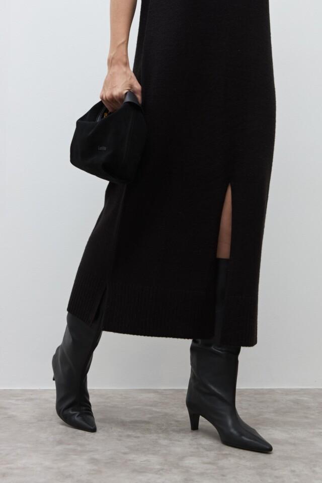 Vestido tejido negro