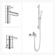 JUEGO DE GRIFERIA CROMADO DUCHA EXTERIOR LAVATORIO BAJO Y BIDET 000
