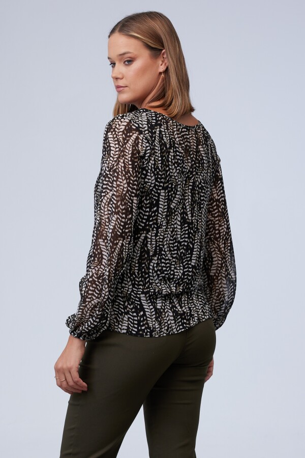 Blusa Print MULTI/NEGRO