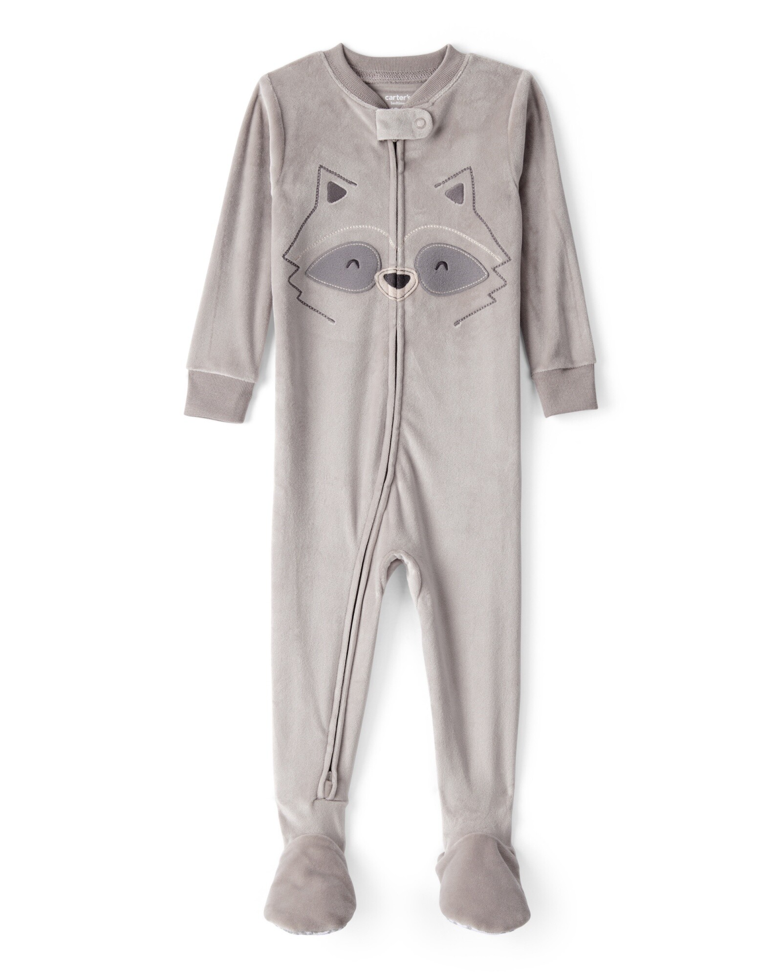Pijama una pieza de DreamPlush, con pie, estampa mapache Sin color