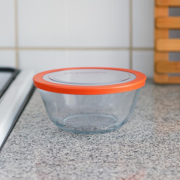 Bowl de Vidrio Marinex 21cm 2.4 litros con Tapa Bowl de Vidrio Marinex 21cm 2.4 litros con Tapa
