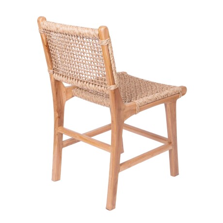 SILLA COMEDOR MADERA NATURAL-BEIGE CURAZAO