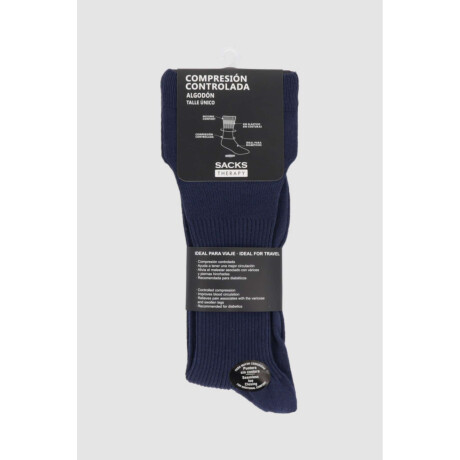 Medias compresion controlada algodon hombre Azul