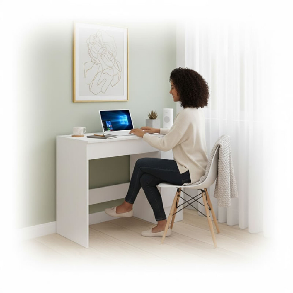 Tocador con espejo ambientado