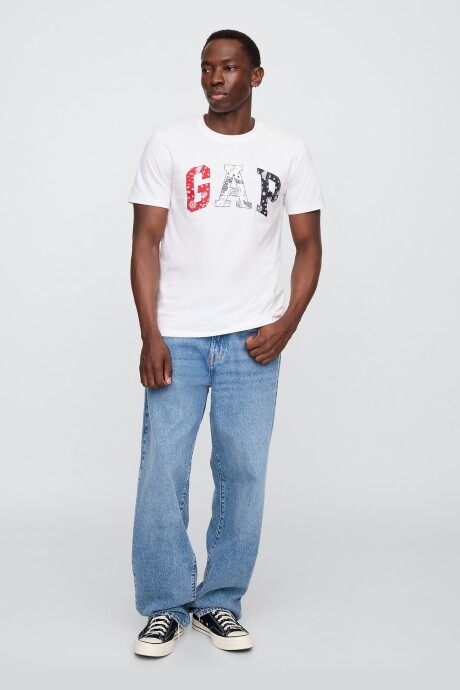 Remera Logo Gap Manga Corta Hombre New Off White V2