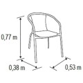 SILLA DE METAL Y RATAN PVC - BEIGE/NEGRO SILLA DE METAL Y RATAN PVC - BEIGE/NEGRO