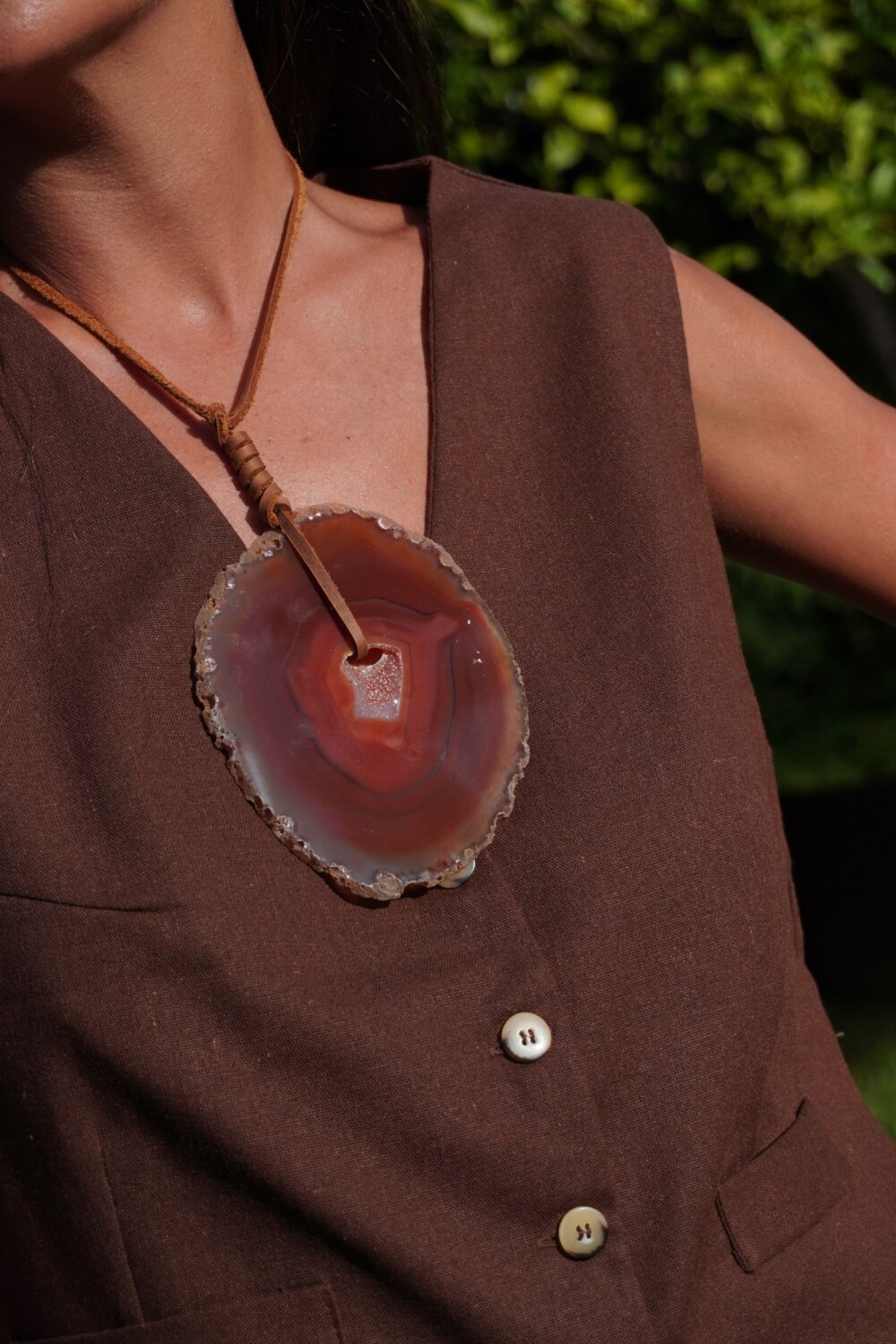 Simple Ágata Necklaces Terracota