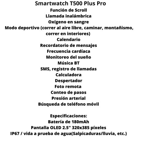 Smartwatch T500 Plus Pro V01