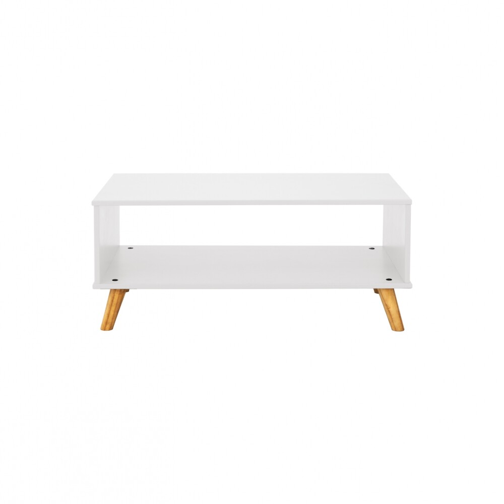 Mesa De Living Minimalista - Madera Maciza - Linea Dublin - Blanca Mesa De Living Minimalista - Madera Maciza - Linea Dublin - Blanca