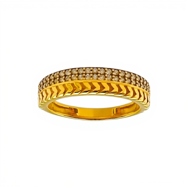 Anillo Sin Fin-Oro Bajo-Piedra Zirconia-AN8100 conpiedra