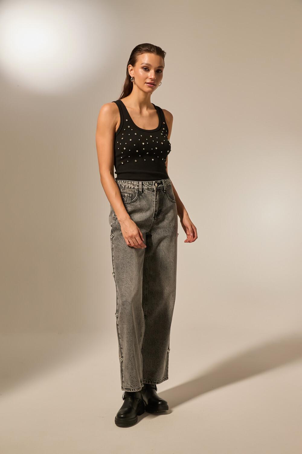 Pantalon Rines Gris Claro