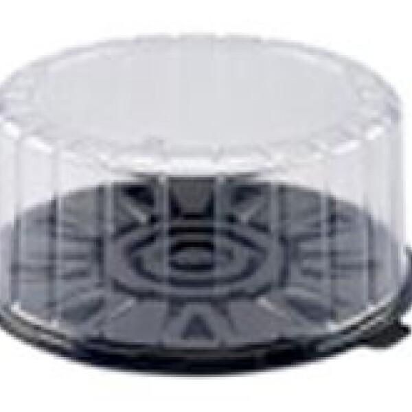 TORTERA PET BASE NEGRA Ø25,5 x 10,7cm TRANSPARENTE