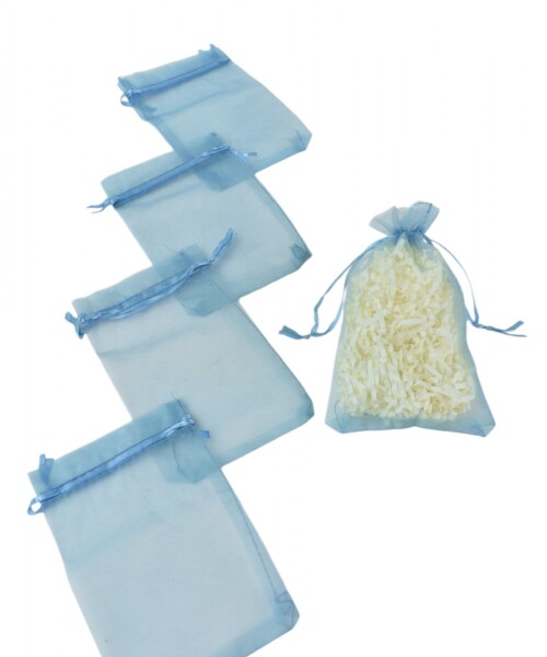 Pack x 100 - Bolsas organza 9x15 cm TURQUESA