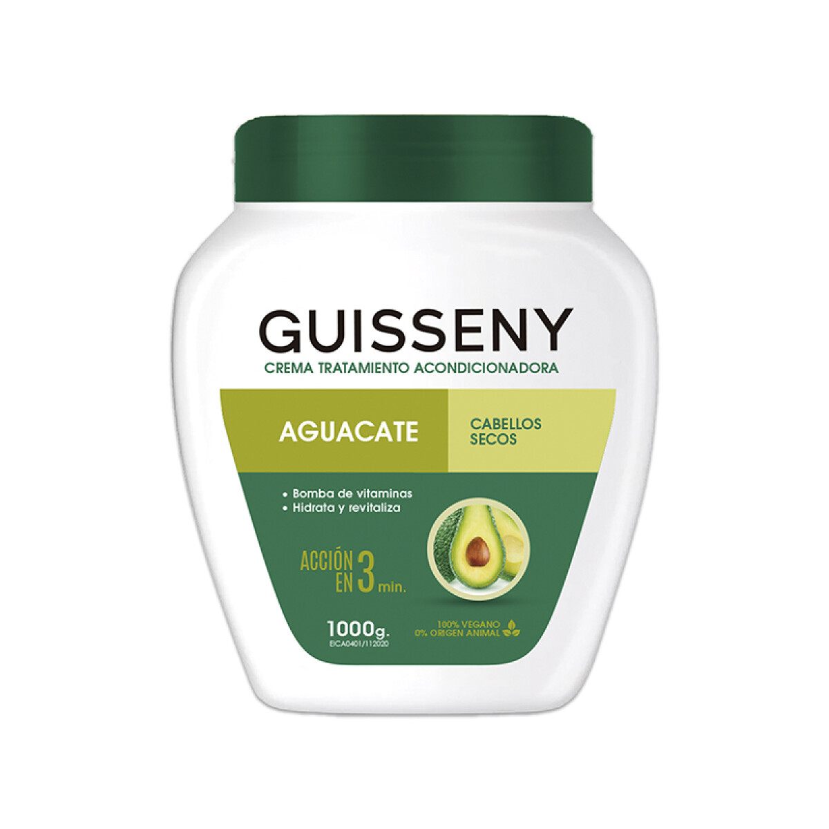 Crema tratamiento capilar 1000 g Guisseny - Aguacate 
