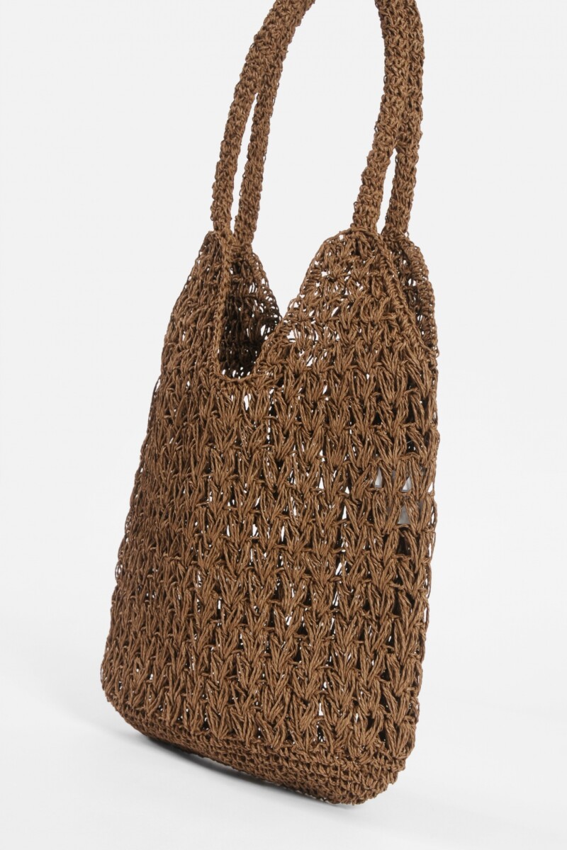 Bolso shopper tejido chocolate