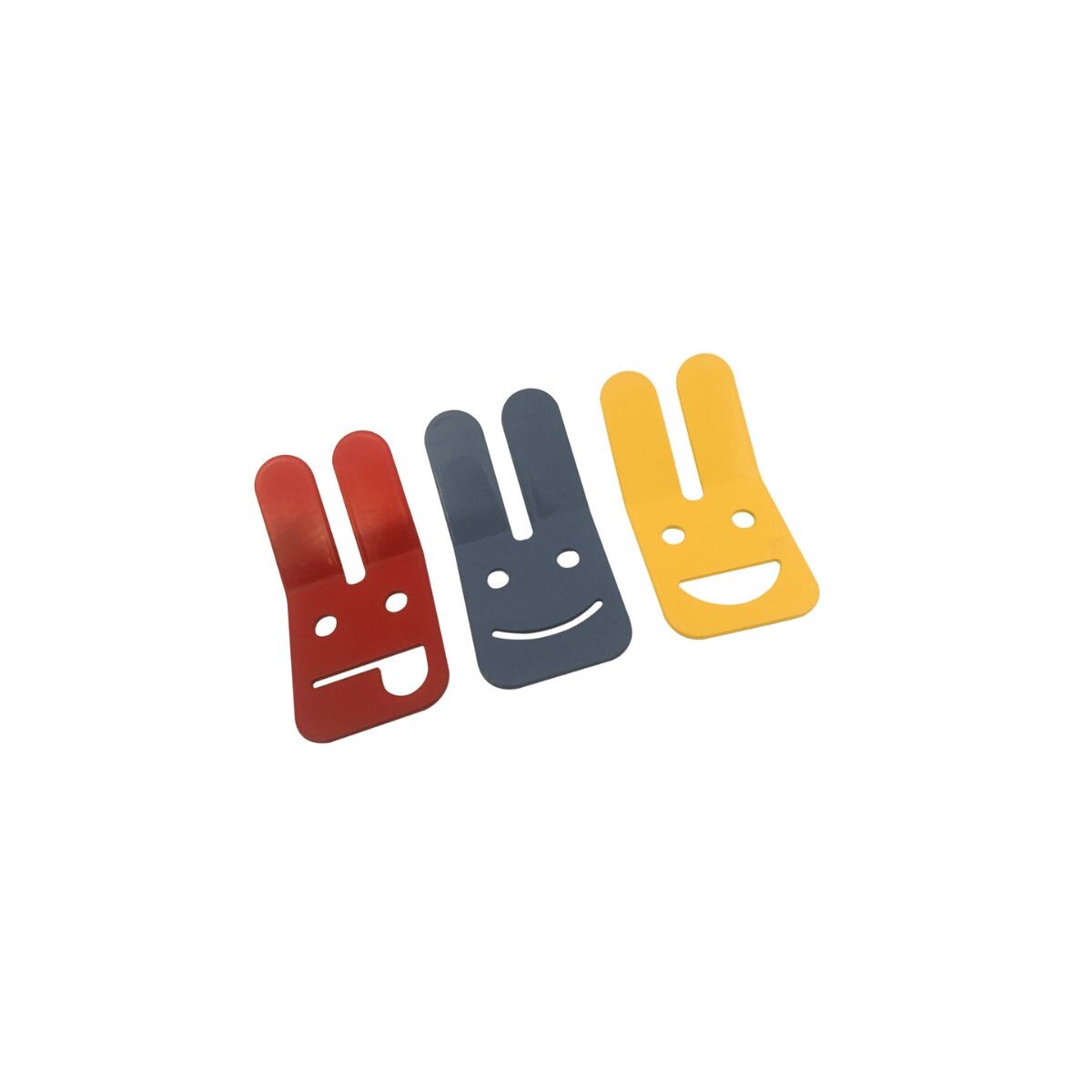 Set De 3 Perchas Caritas De Colores Con Fijaciones Ducasse 