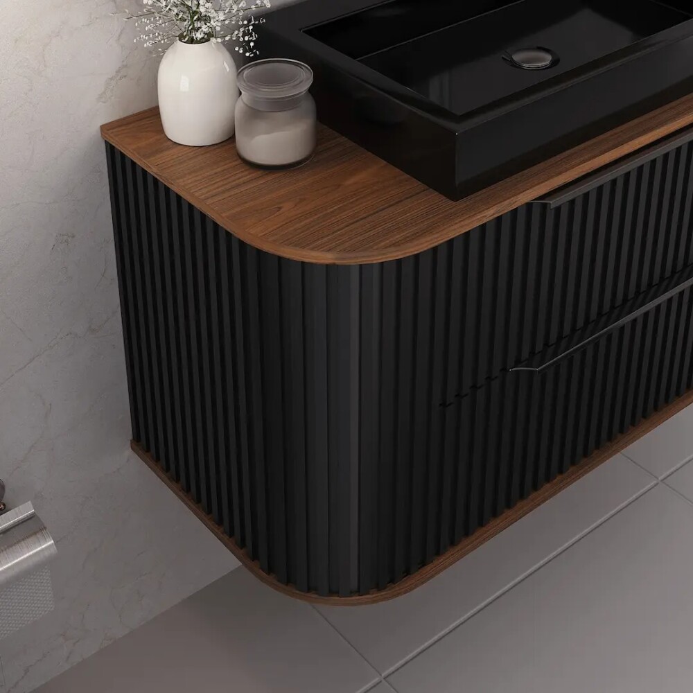 GABINETE ALICE SUSPENDIDO 100 - NEGRO/CACAO Gabinete Alice Suspendido 100 - Negro/cacao