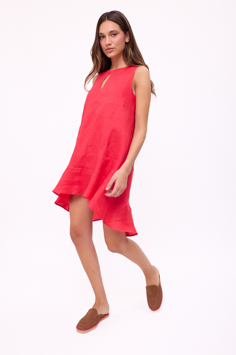 VESTIDO POLK Rojo