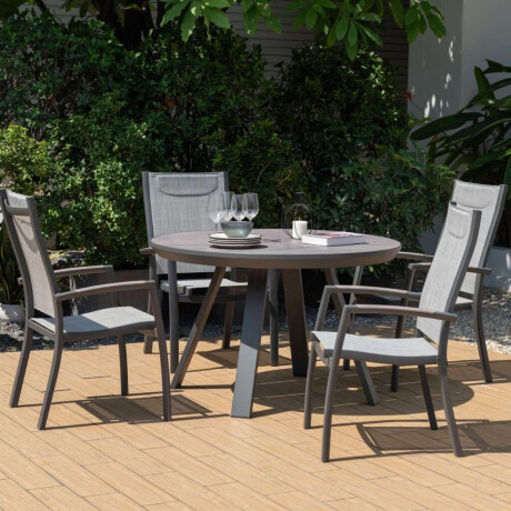 Mesa redonda de Patio Diametro 119cm Urbanite Gris