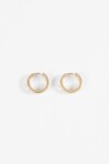 Aros detalle strass dorado