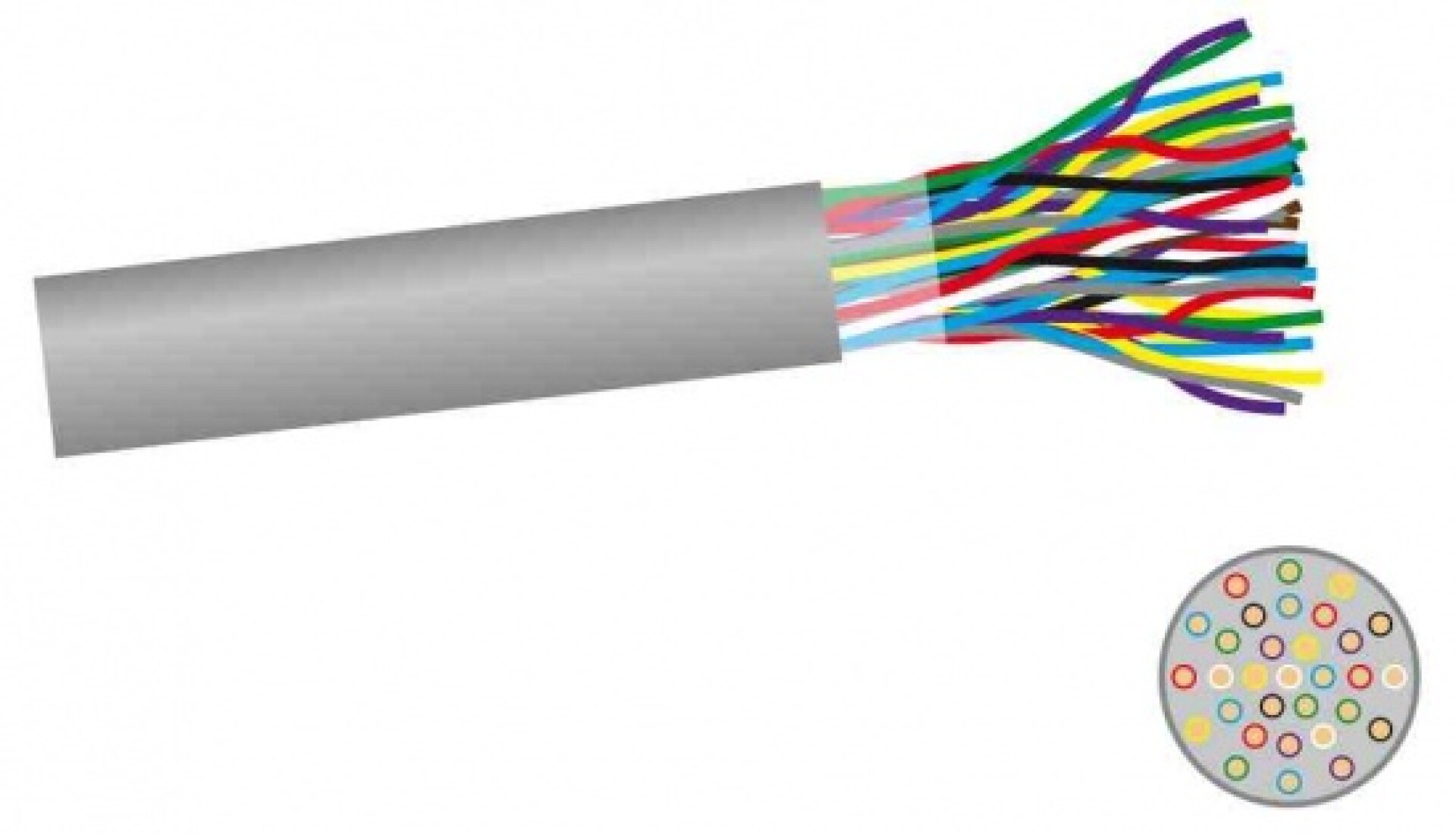 Cable multipar (8 pares) p/ válvulas (x metro) 