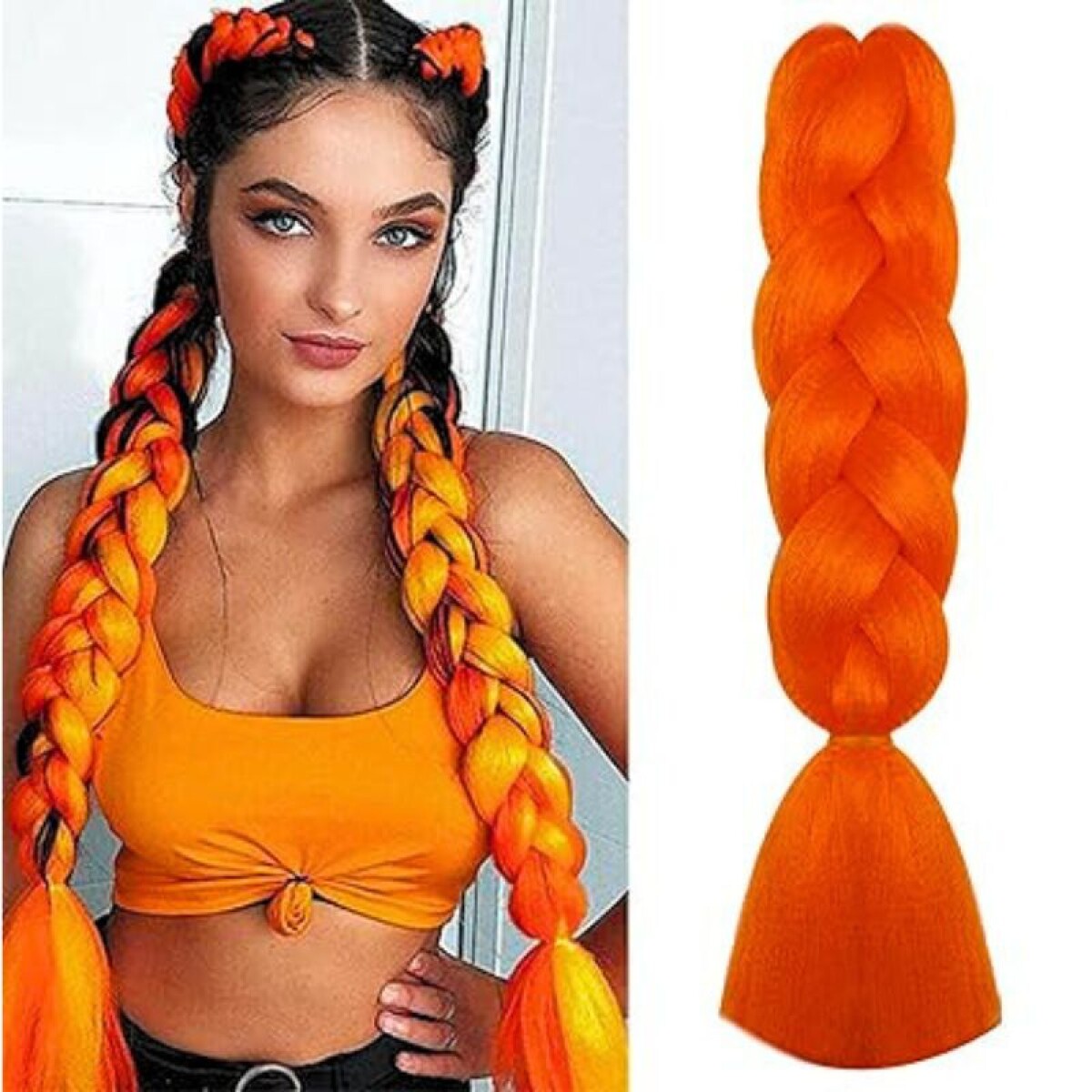 Extensiones de Cabello Sintético - Naranja 