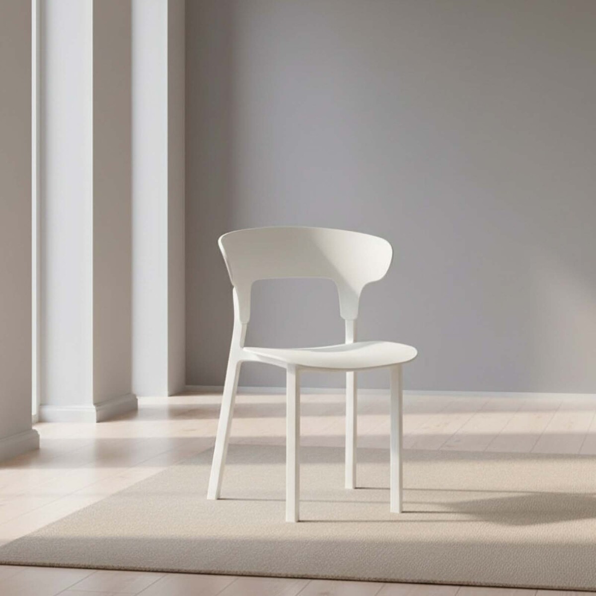 SILLA DE COMEDOR - POLIPROPILENO BLANCO NÓRDICA 
