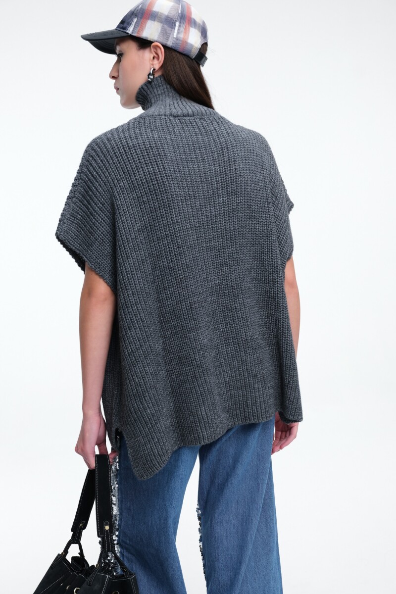 CHALECO PONCHO Gris